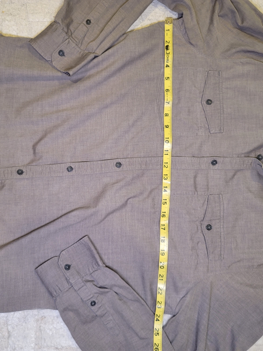 CALVIN KLEIN JEANS Modern Fit Cotton Long Sleeve Button Down Shirt Taupe XL‎ - Picture 4 of 7